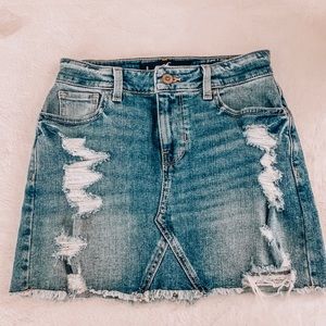 Hollister high-rise denim skirt
